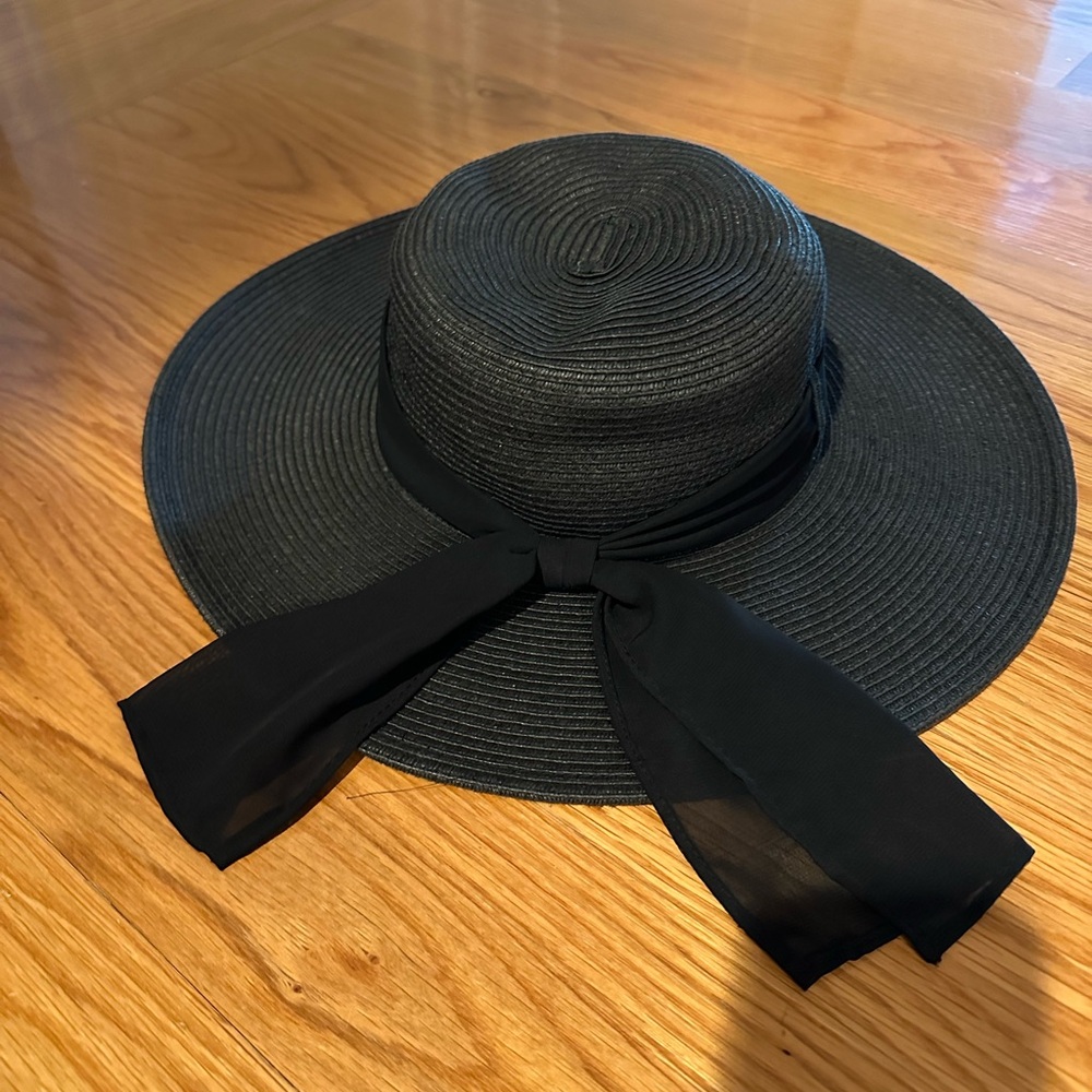 Bijoux terner Black Sun Hat with ribbon